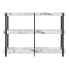 I 2221 Accent Table - 48"L / White Marble / Black Metal Console - Furniture Depot (7881089253624)