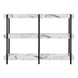 I 2221 Accent Table - 48"L / White Marble / Black Metal Console - Furniture Depot (7881089253624)