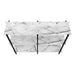 I 2221 Accent Table - 48"L / White Marble / Black Metal Console - Furniture Depot (7881089253624)