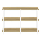 I 2222 Accent Table - 48"L / Natural / White Metal Hall Console - Furniture Depot (7881089483000)