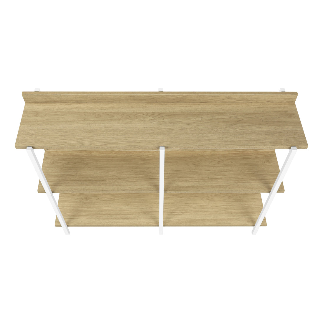 I 2222 Accent Table - 48"L / Natural / White Metal Hall Console - Furniture Depot (7881089483000)