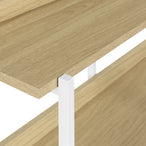 I 2222 Accent Table - 48"L / Natural / White Metal Hall Console - Furniture Depot (7881089483000)