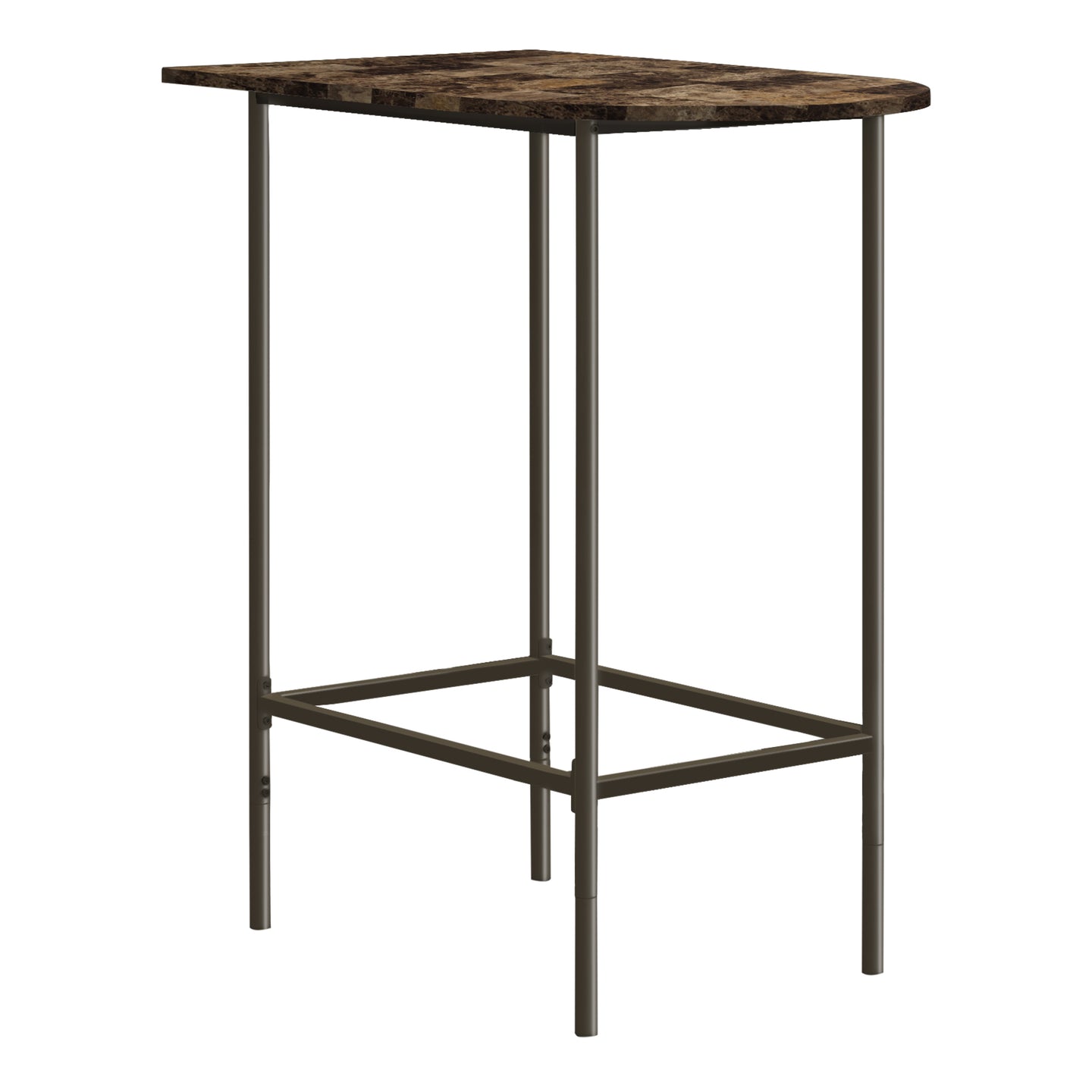 I 2315 Home Bar - 24"X 36" / Espresso Marble / Metal - Furniture Depot