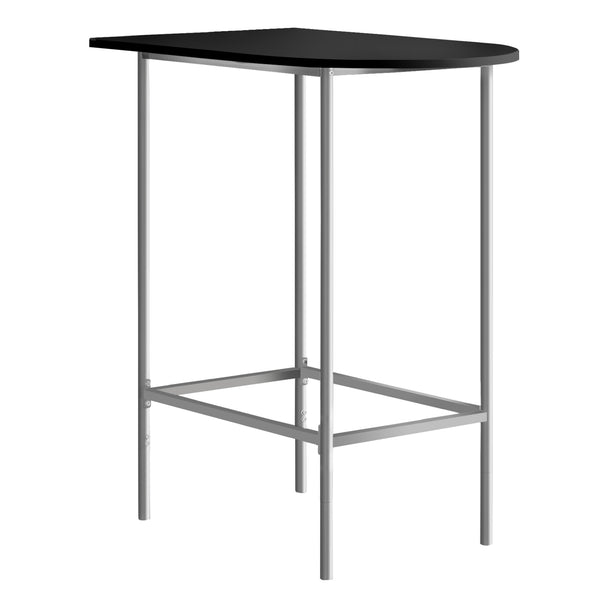 I 2335 Home Bar - 24"X 36" / Black / Silver Metal Spacesaver - Furniture Depot