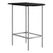 I 2335 Home Bar - 24"X 36" / Black / Silver Metal Spacesaver - Furniture Depot