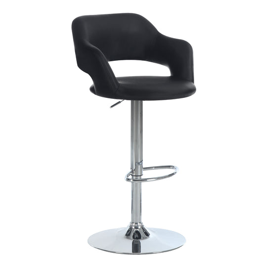 I 2357 Barstool - Black / Chrome Metal Hydraulic Lift - Furniture Depot (7881090793720)