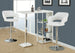 I 2358 Barstool - White / Chrome Metal Hydraulic Lift - Furniture Depot