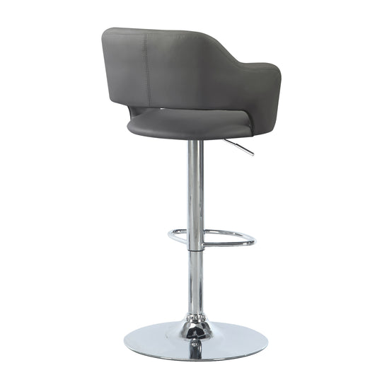 I 2364 Barstool - Light Grey / Chrome Metal Hydraulic Lift - Furniture Depot