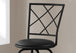 I 2375 Barstool - 2pcs / Swivel / Black /Black Leather-Look Seat - Furniture Depot