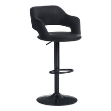 Load image into Gallery viewer, I 2381 Barstool - Black / Black Metal Hydraulic Lift - Furniture Depot