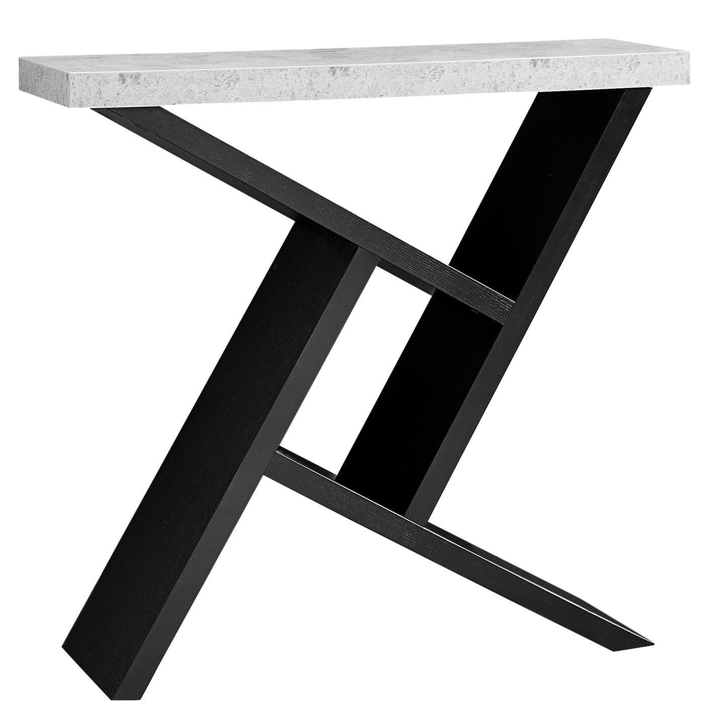 I 2406 Accent Table - 36"L / Black / Cement-Look Hall Console - Furniture Depot (7881091612920)