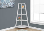 I 2425 Bookcase - 60"H / White Corner Accent Etagere - Furniture Depot (7881091973368)