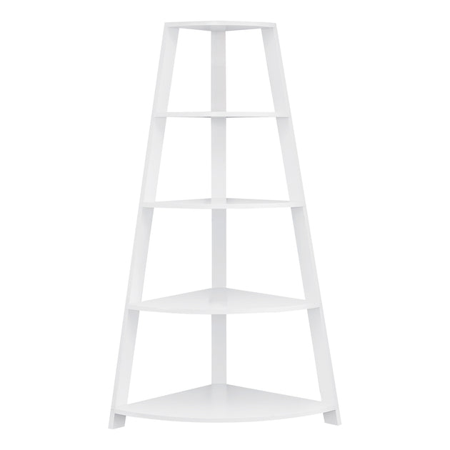 I 2425 Bookcase - 60"H / White Corner Accent Etagere - Furniture Depot (7881091973368)