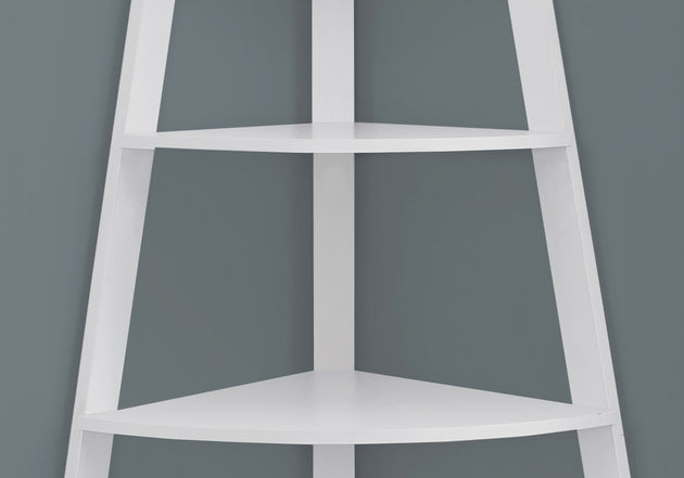 I 2425 Bookcase - 60"H / White Corner Accent Etagere - Furniture Depot (7881091973368)