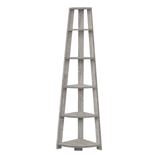 I 2433 Bookcase - 72""H / Industrial Grey Corner Accent Etagere - Furniture Depot (7881092169976)