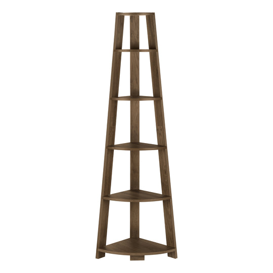 I 2464 Bookcase - 72""H / Dark Walnut Corner Accent Etagere - Furniture Depot (7881092694264)