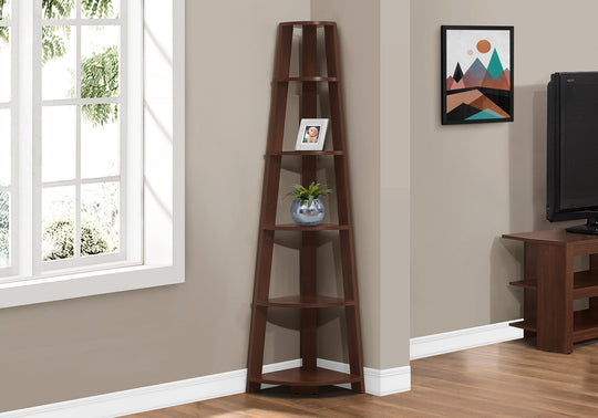I 2494 Bookcase - 72"H / Cherry Corner Accent Etagere - Furniture Depot (7881093546232)