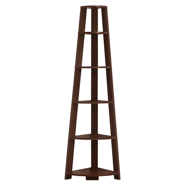 I 2494 Bookcase - 72"H / Cherry Corner Accent Etagere - Furniture Depot (7881093546232)