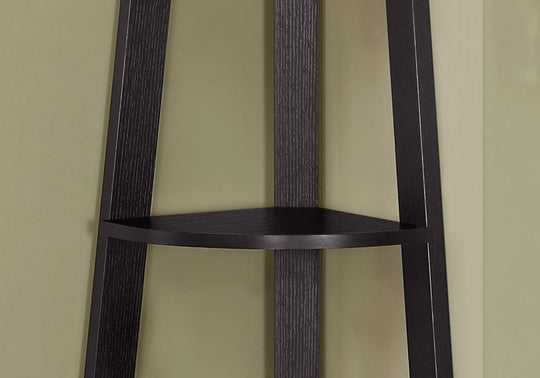 I 2495 Bookcase - 72""H / Espresso Corner Accent Etagere - Furniture Depot (7881093611768)