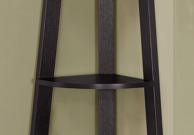 I 2495 Bookcase - 72""H / Espresso Corner Accent Etagere - Furniture Depot (7881093611768)