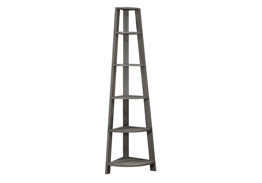 I 2497 Bookcase - 72"H / Dark Taupe Corner Accent Etagere - Furniture Depot (7881093677304)