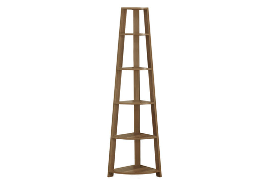 I 2498 Bookcase - 72"H / Walnut Corner Etagere - Furniture Depot (7881093710072)