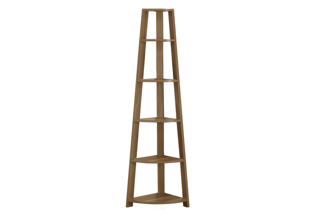 I 2498 Bookcase - 72"H / Walnut Corner Etagere - Furniture Depot (7881093710072)