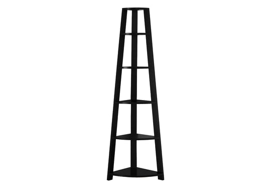 I 2499 Bookcase - 72"H / Black Corner Accent Etagere - Furniture Depot (7881093742840)