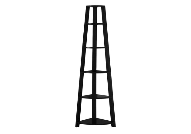 I 2499 Bookcase - 72"H / Black Corner Accent Etagere - Furniture Depot (7881093742840)