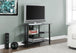 I 2506 Tv Stand - 36"L / Black Metal With Tempered Black Glass - Furniture Depot (7881093873912)