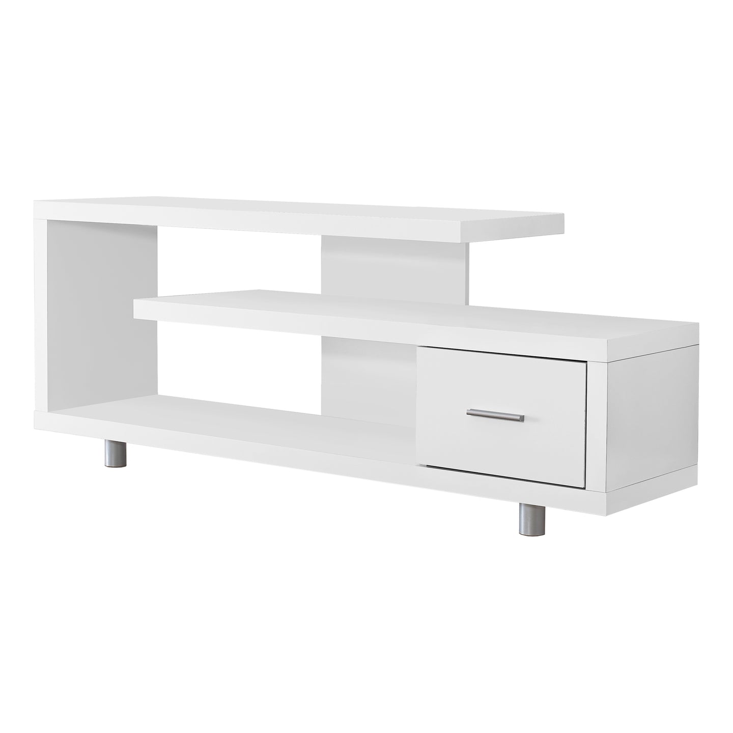 I 2573 Tv Stand - 60"L / White With 1 Drawer - Furniture Depot