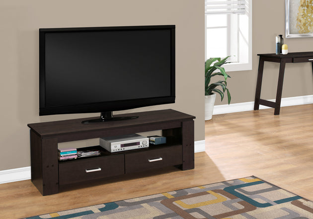 I 2600 Tv Stand - 48"L / Espresso With 2 Storage Drawers - Furniture Depot (7881094725880)