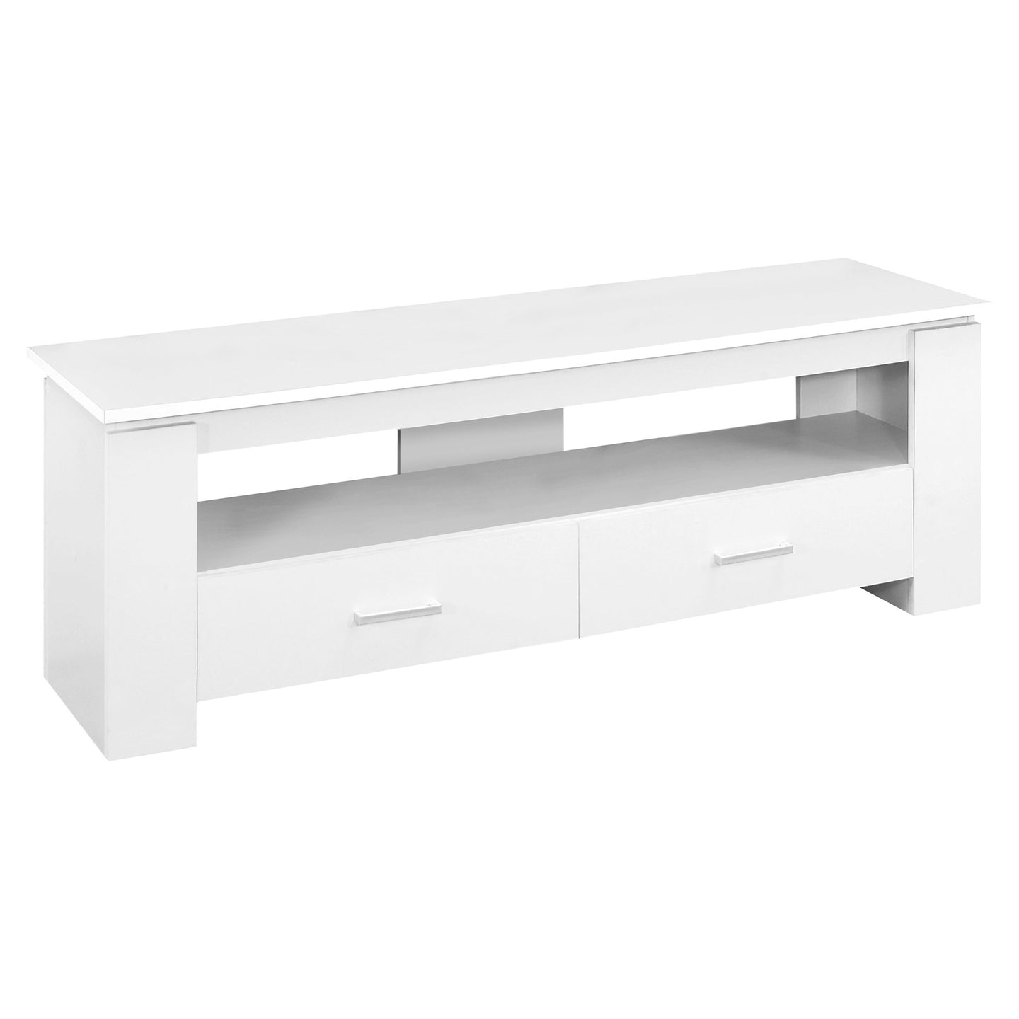 I 2601 Tv Stand - 48"L / White With 2 Storage Drawers - Furniture Depot (7881094758648)