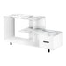 I 2609 Tv Stand - 48"L / White / White Marble Top / 1 Drawer - Furniture Depot (7881094889720)