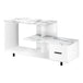 I 2609 Tv Stand - 48"L / White / White Marble Top / 1 Drawer - Furniture Depot (7881094889720)