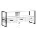 I 2615 Tv Stand - 48"L / White / Black Metal - Furniture Depot (7881094988024)