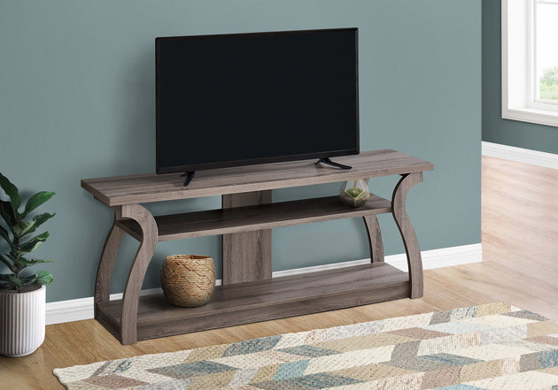 I 2666 Tv Stand - 60"L / Dark Taupe - Furniture Depot (7881095184632)