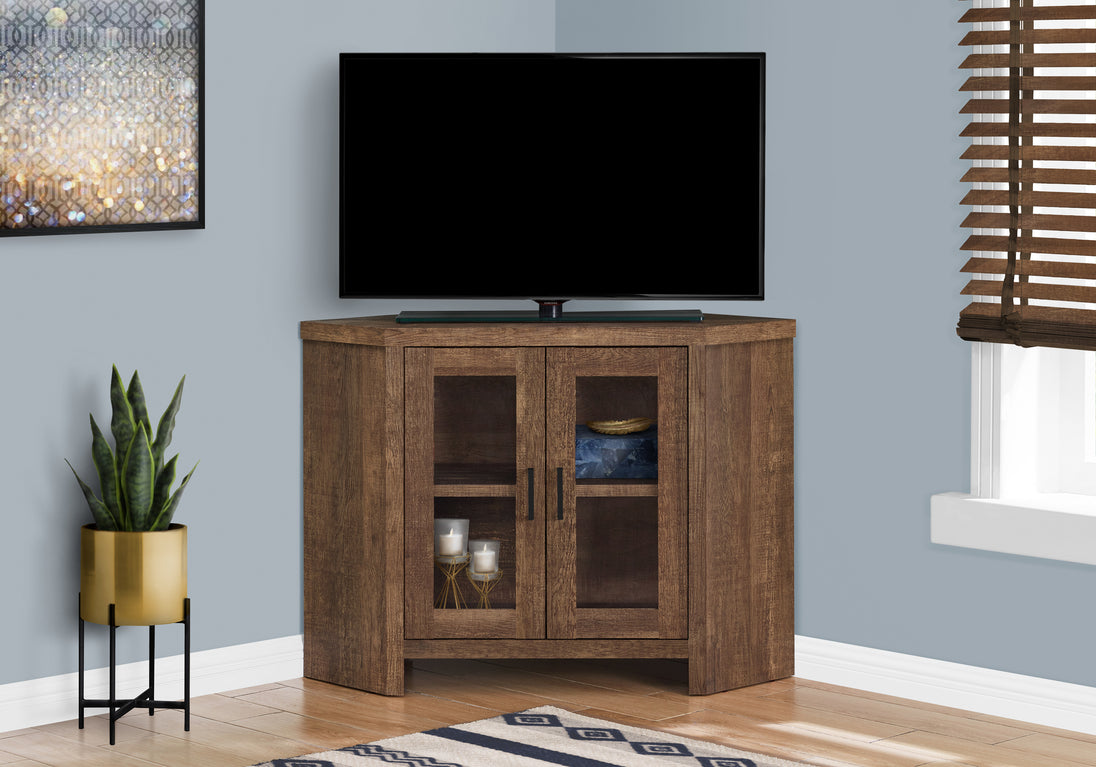 I 2707 Tv Stand - 42"L / Brown Reclaimed Wood-Look Corner - Furniture Depot