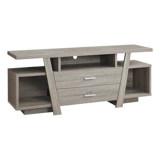 I 2721 Tv Stand - 60"L / Dark Taupe With 2 Storage Drawers - Furniture Depot