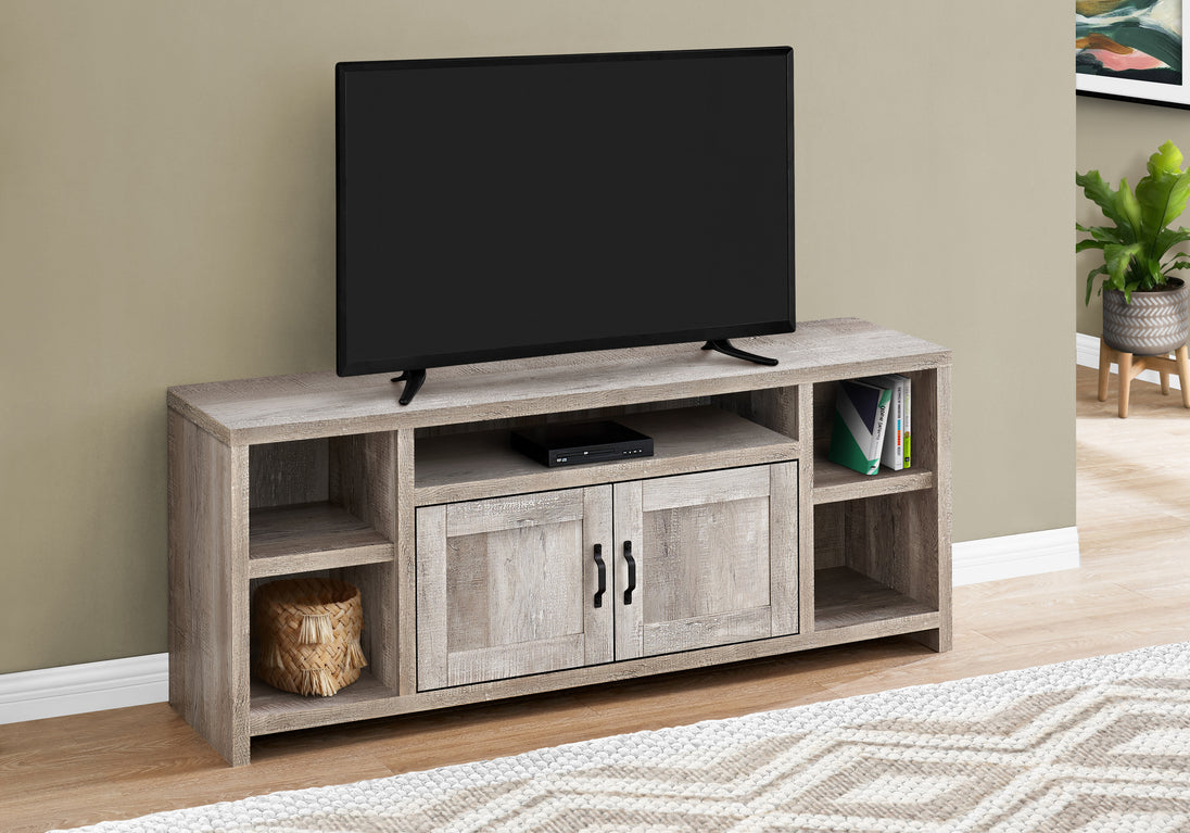 I 2742 Tv Stand - 60"L / Taupe Reclaimed Wood-Look - Furniture Depot (7881097281784)