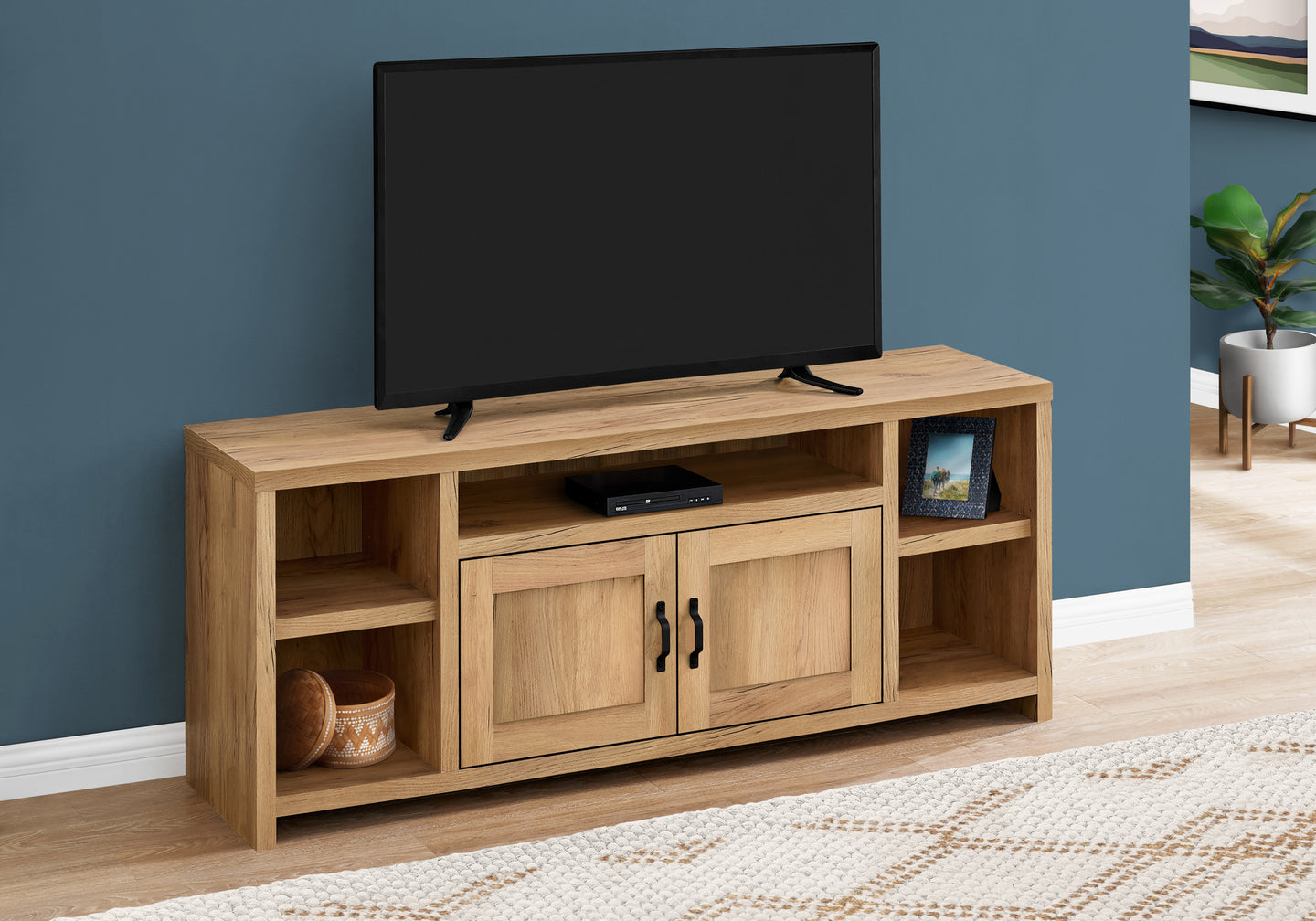 I 2744 Tv Stand - 60"L / Golden Pine Reclaimed Wood-Look - Furniture Depot (7881097445624)