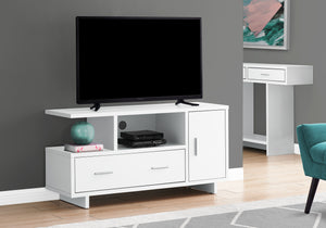 I 2800 Tv Stand - 48"L / White With Storage - Furniture Depot (7881099378936)