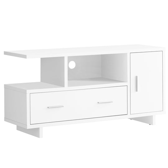 I 2800 Tv Stand - 48"L / White With Storage - Furniture Depot (7881099378936)