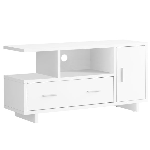 I 2800 Tv Stand - 48"L / White With Storage - Furniture Depot (7881099378936)