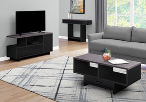 I 2801 Tv Stand - 48"L / Black / Grey Top With Storage - Furniture Depot (7881099444472)