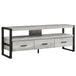 I 2821 Tv Stand - 60"L / Grey Reclaimed Wood-Look / 3 Drawers - Furniture Depot