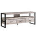 I 2822 Tv Stand - 60"L / Taupe Reclaimed Wood-Look / 3 Drawers - Furniture Depot