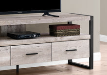 Load image into Gallery viewer, I 2822 Tv Stand - 60&quot;L / Taupe Reclaimed Wood-Look / 3 Drawers - Furniture Depot