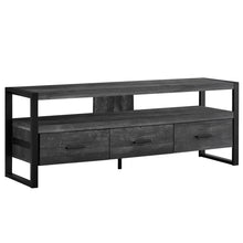 Load image into Gallery viewer, I 2823 Tv Stand - 60&quot;L / Black Reclaimed Wood-Look / 3 Drawers - Furniture Depot (7881100493048)