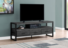 Load image into Gallery viewer, I 2823 Tv Stand - 60&quot;L / Black Reclaimed Wood-Look / 3 Drawers - Furniture Depot (7881100493048)